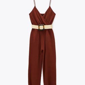 STRAPPY JUPMSUIT WITH TIED BELT